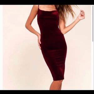 Cowl neck velvet dress. Beautiful!